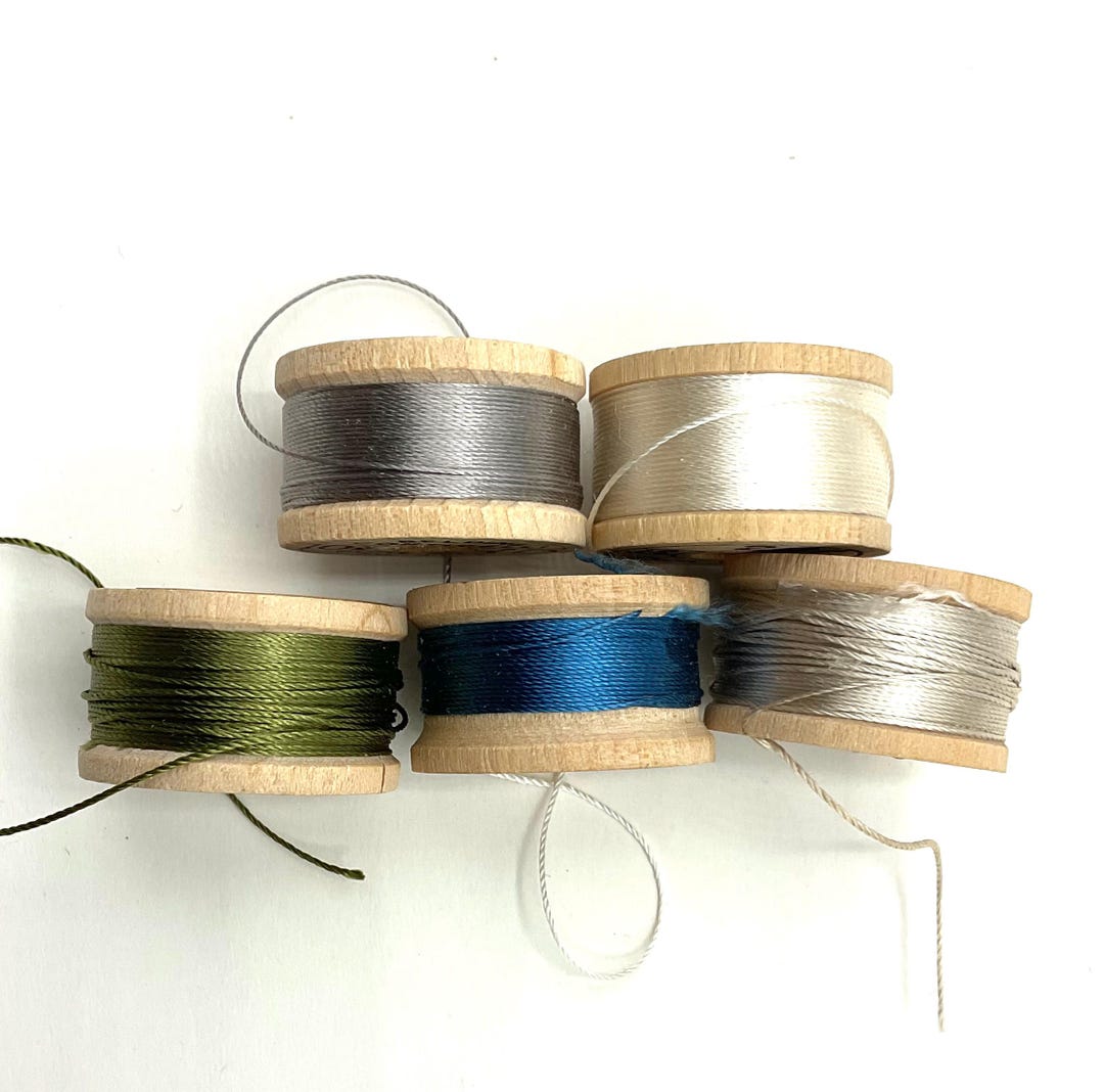 Silk Buttonhole Twist Thread 5 Spools - Etsy
