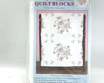 Jack Dempsey Stamped White Quilt Blocks 18x18 | 6/Pkg - Wilderness Pattern 732 343