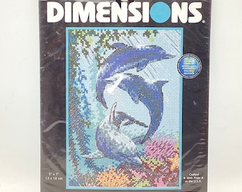 Deminsions kit# 6817  'Dolphin Trio'  5X7"