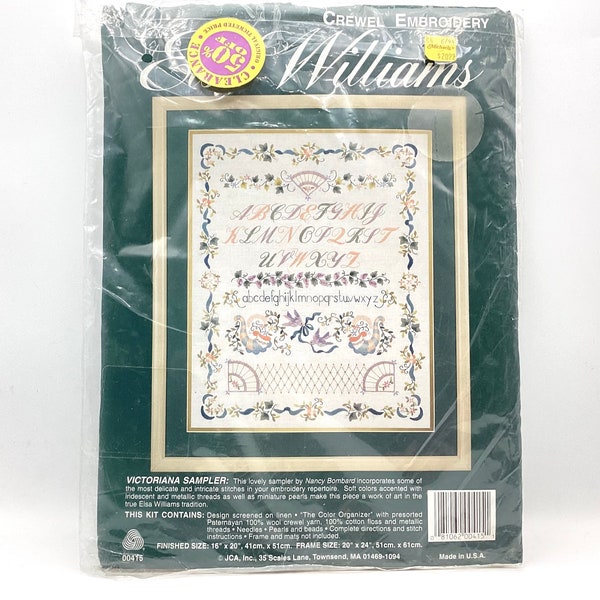 Kit De Broderie Crewel Elsa Williams, Oiseau Bleu, Vintage, USA