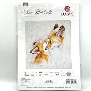 LUCA-S Cross stitch kit #B2312  FOXES   8”X 8.75”