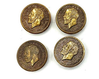 King george V buttons  4 pieces