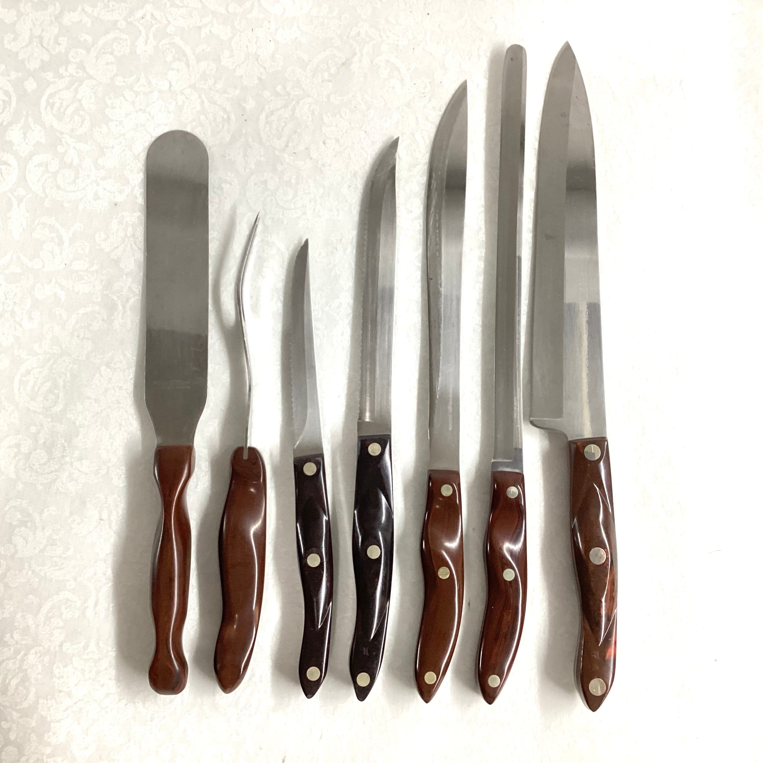 Cutco Knife Set With Block and Fork. Vintage Etsy