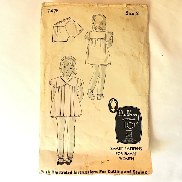 DuBarry sewing pattern 747B  child's dress size: 2