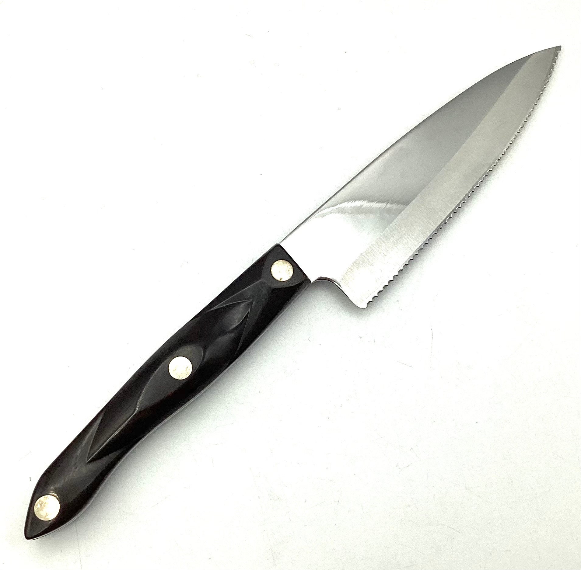 CUTCO Model 1738 Gourmet Prep Knife Classic Brown Handle Made in USA,  Sharpener