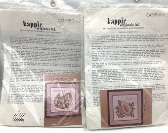 2 Kappie Originals Counted Cross Stitch kits #CAT1544-1-7  &1580-1-7"  SEA SHELLS"