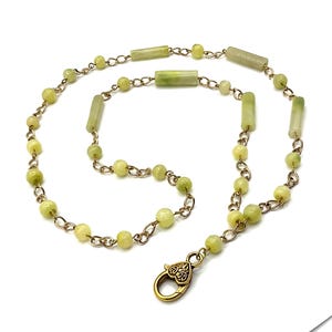 Beaded Lanyard  Stone Beads