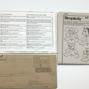 Simplicity 2613 Stuffed Animal Sewing Pattern by Elaine Heigl Designs ...