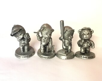 Avon 4 Pewter figurines, “School’s Out”