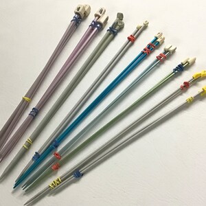 Knitting Needles, Mixed Lot 9 sets.  aluminum & plastic.