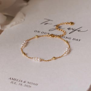 Real Pearl Beaded Bracelet, Dainty Pearl Jewelry, Wedding Bridesmaid Gift, Maid of Honor Gift, Bridal Party Gift, Wedding Jewelry