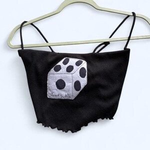 Ich Glückspilz! Würfel Patchwork Applikationen Top