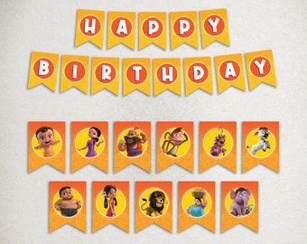 Mighty Little Bheem Party Decorations Etsy Mighty Little Bheem Party Decorations Etsy