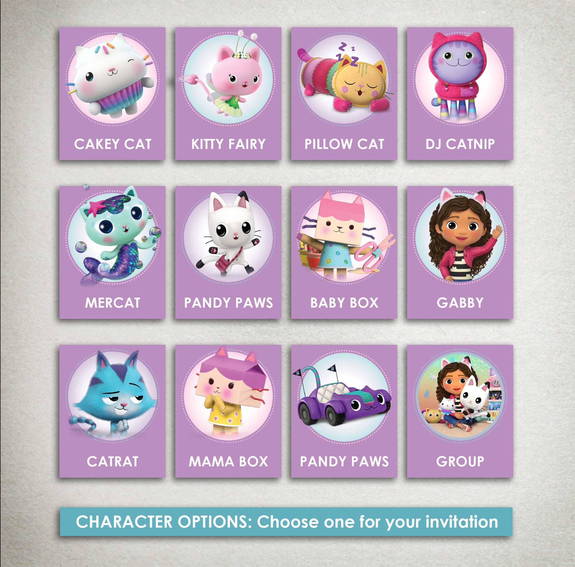 INVITACIÓN Gabby's Dollhouse Birthday Party Invitación Etsy España