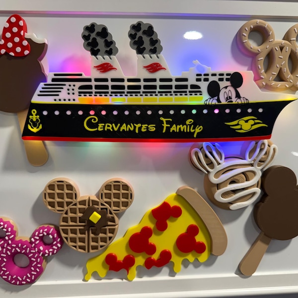 Personalized Disney Cruise Line Door Magnet with lights