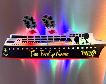 Personalized Disney Cruise Line Door Magnet with lights