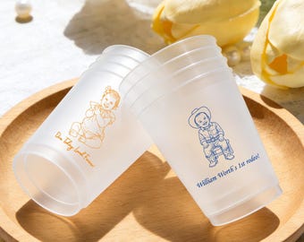 Personalized Kids Portrait Frosted Plastic Cup, Birthday Gift for Boy Girl, Party Favor, 12oz / 16oz Cup