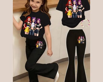 KPop Demon Hunters Kids Dress, Cute KPop Super Girls Outfit, Kpop Clothes, Demon Hunter Casual Short, Kpop Super girls, Rumi Zoey Clothes