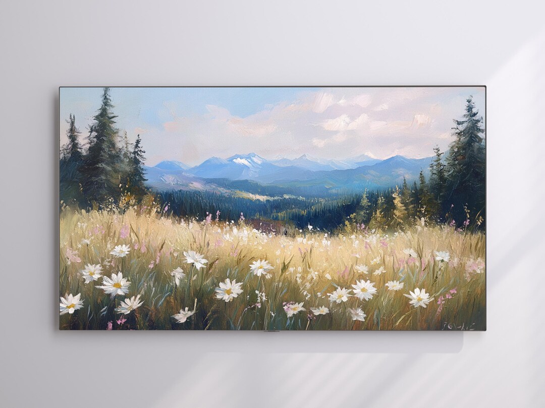Wildflower Meadow TV Frame Art, Spring Summer Screensaver for Smart ...