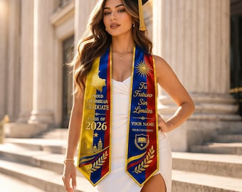Colombia afstuderen stal aangepaste naam klasse van 2026 sjerp gepersonaliseerde Colombiaanse vlag afstuderen sjerp studeren in het buitenland cadeau Unisex