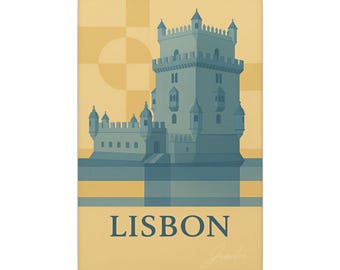 Lissabon-Wandbild auf Leinwand, Motiv: Turm von Belém, Wanddekoration, Küstenkunst aus Europa, modernes Reiseposter – Leinwand (verschiedene Größen) – versandkostenfrei
