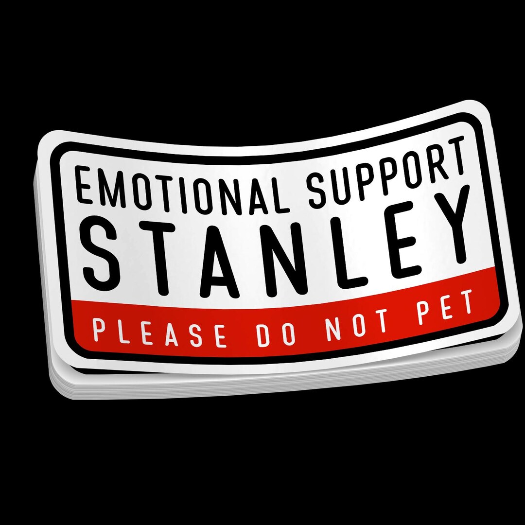 Emotional Support Tumbler Sticker, Funny Water Bottle Vinyl Decal ...