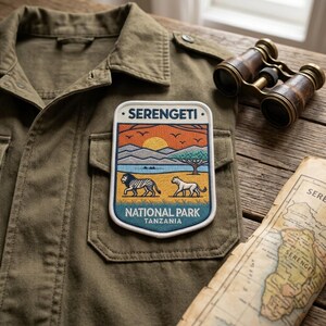 Serengeti National Park Tanzania Patch – Embroidered Safari Souvenir