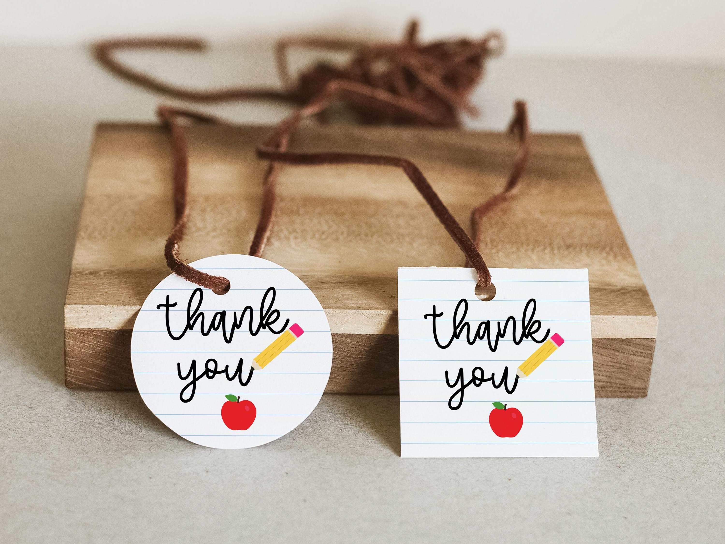 Teacher Appreciation Gift Tag Printable: DIY Thank You (digital ...