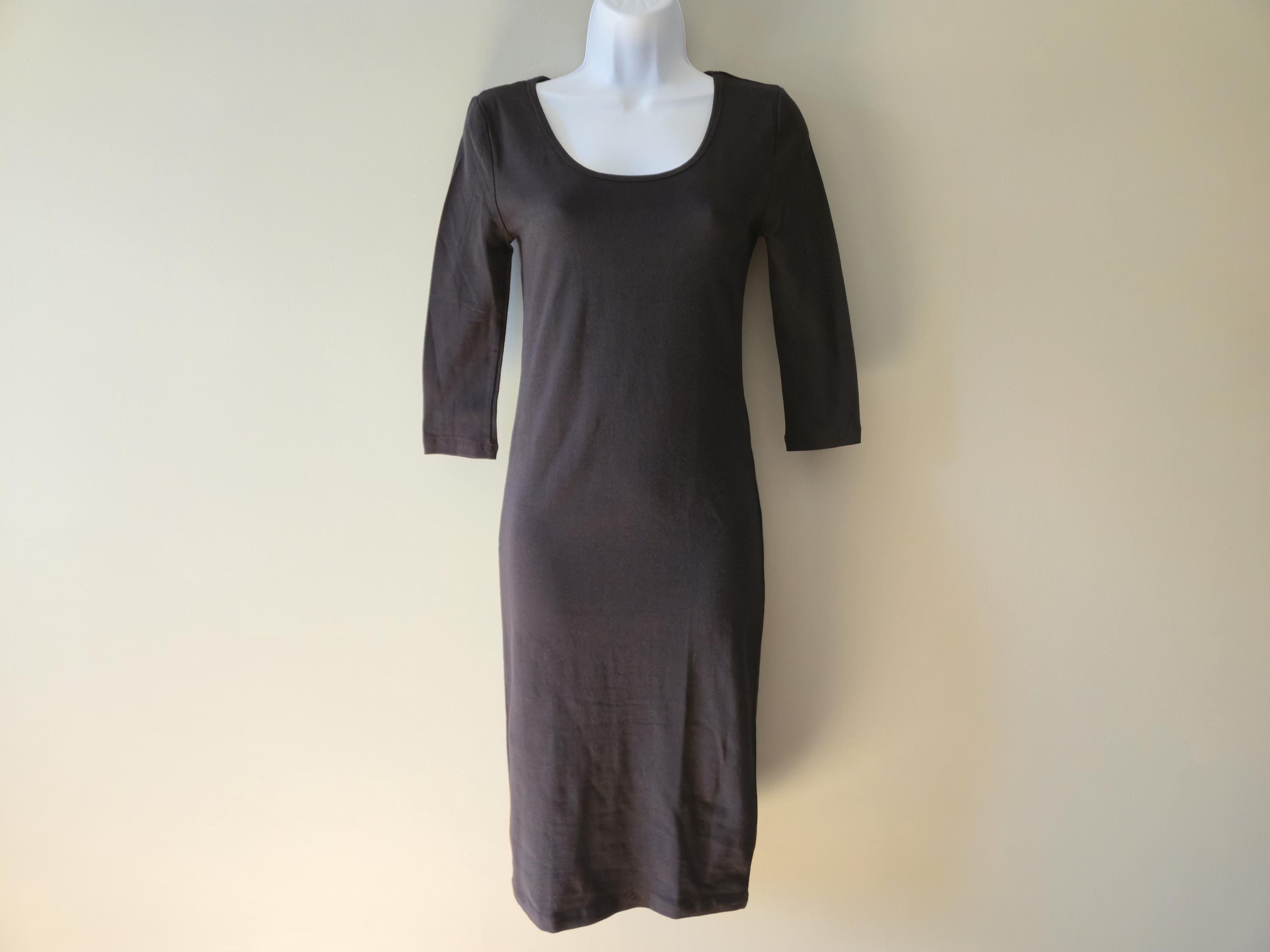 black cotton spandex dress Fig Large Long Sleeve Dress Black Cotton Spandex Travel