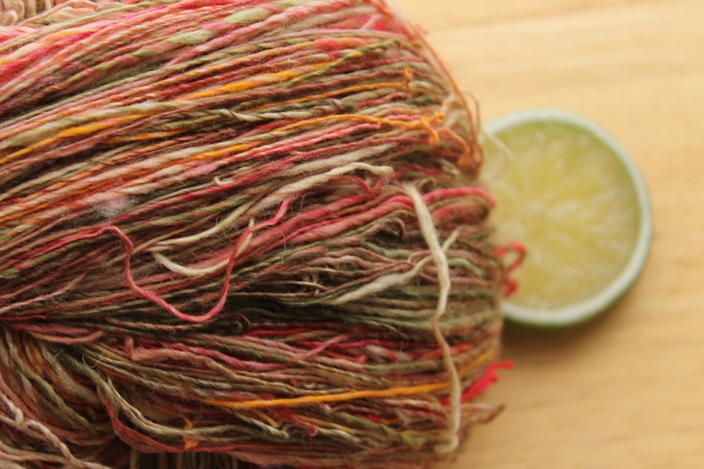 Handspun Yarn Wool ROSE GARDEN Merino Cashmere Silk Yarn Etsy