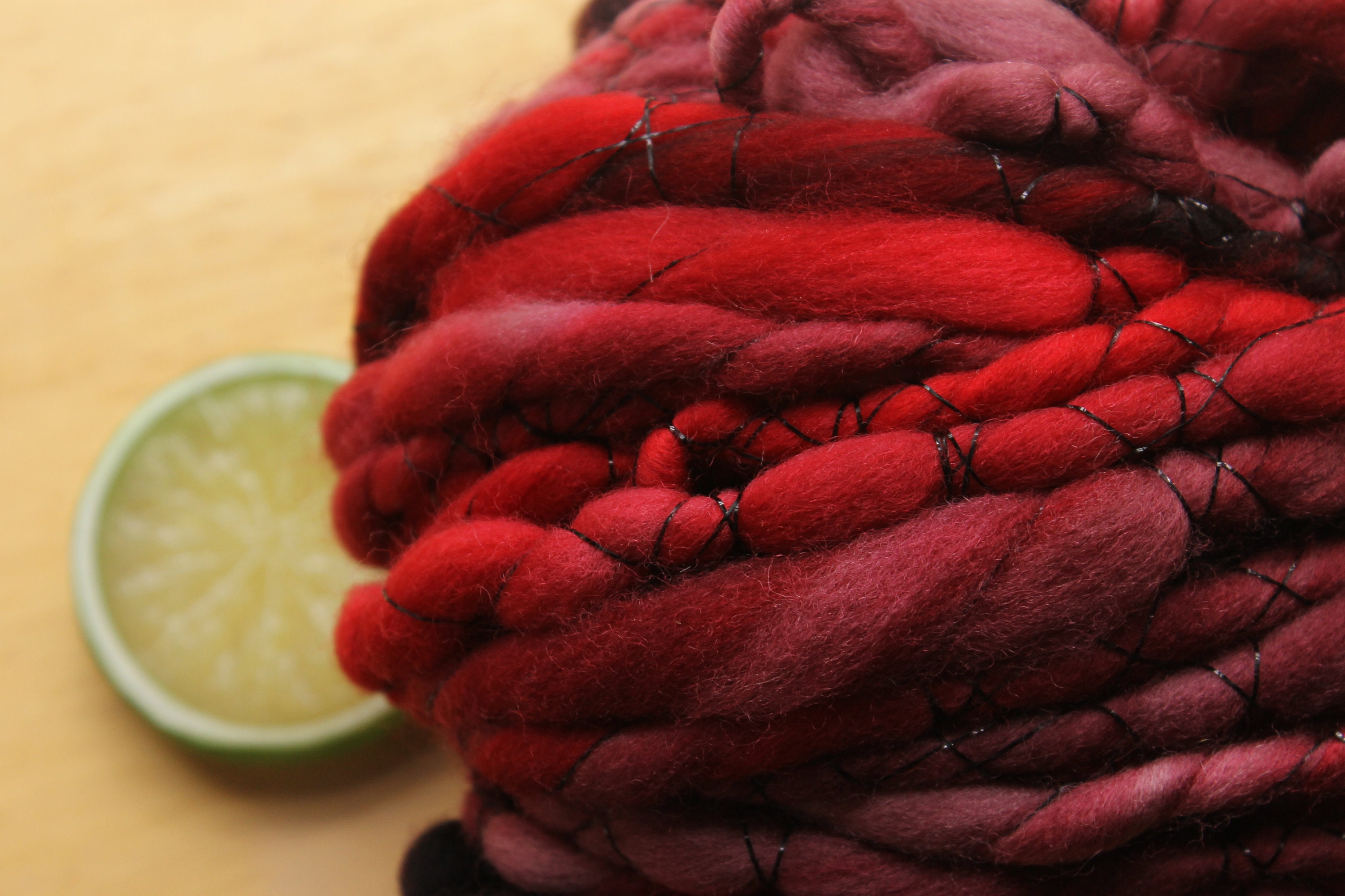 Handspun Art Yarn Chunky Superwash Merino Wool Yarn Hand Etsy