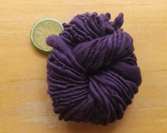 Purple Yarn, Bulky Yarn, Handspun Yarn, Chunky Merino Wool Yarn, Crochet Yarn, Knitting Wool, Weaving Yarn, Homespun Yarn, Handmade Yarn