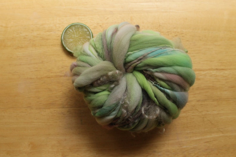 Thick and Thin Yarn Sage Green Yarn Curly Yarn Chunky Etsy