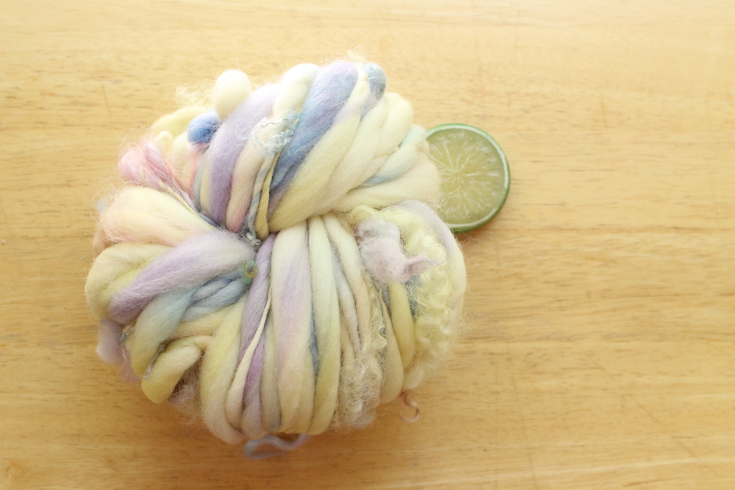 Curly Yarn Thick and Thin Yarn Yellow Yarn Baby Yarn Etsy