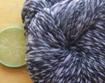 Blue Yarn, Worsted Weight Yarn, Knitting Wool, Navy Yarn, Handspun Yarn, Tonal Yarn, Homespun Yarn, Weaving Yarn, Marled Yarn, Crochet Yarn