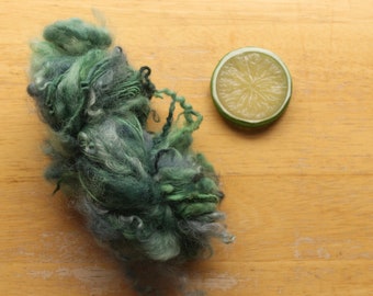 Fil vert, mini-écheveaux, fil artistique filé à la main, fil de laine bouclé, fil poids sport, échantillon de fil, fil à tisser, fil à crocheter, cadeau tricot