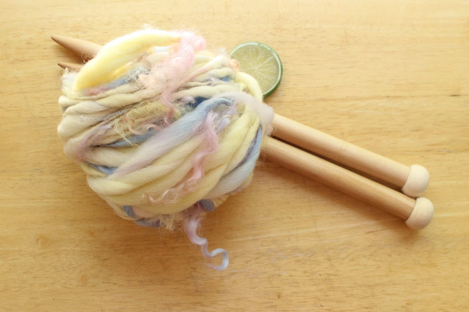 Curly Yarn Thick and Thin Yarn Yellow Yarn Baby Yarn Etsy