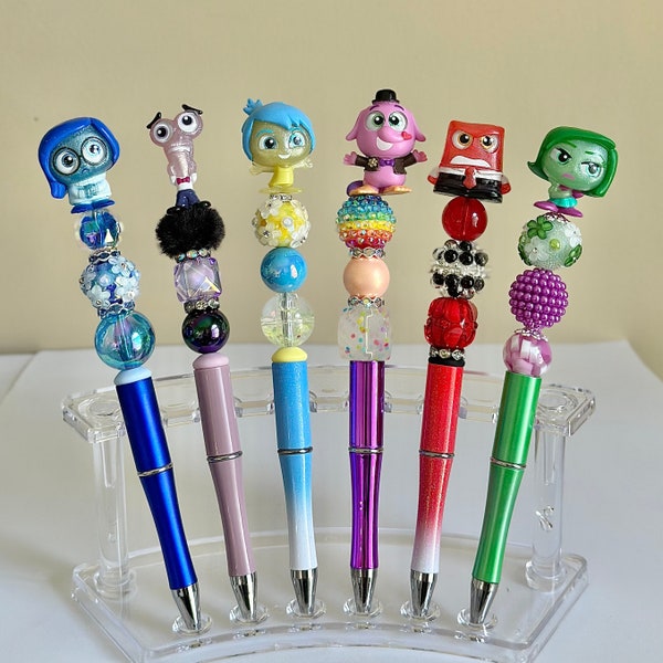 Inside Out inspired beaded pen, feelings gift, thank you gift, get well gift, cheer up gift, co-worker gift, teacher gift, thoughtful gift