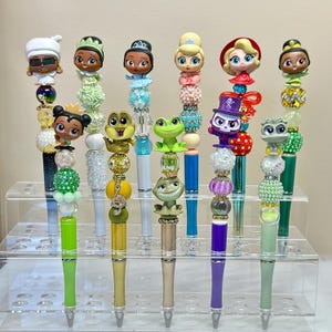 Princess and the Frog Beaded Pen: Collectible Characters - Retractable - Refillable Ink