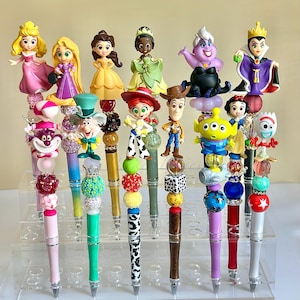 Beaded Character Pens: Retractable - Refillable Ink