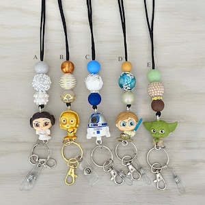 Star Wars Custom beaded Lanyards: Breakaway Clasp, Collectible Characters