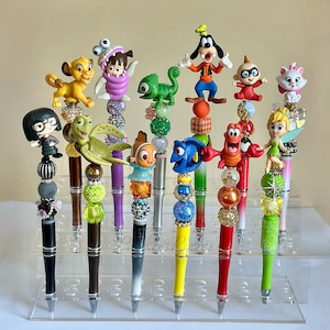 Disney 100 Years Character Beaded Pens: Retractable - Refillable Ink