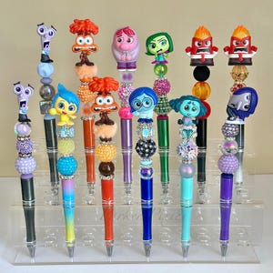 Inside Out 2 Beaded Pen: Collectible Characters - Refillable Ink