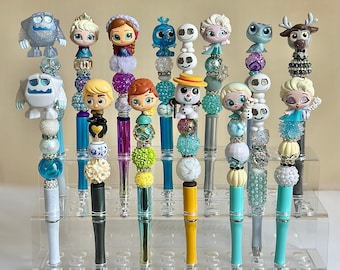 Frozen Beaded Pen Topper: Refillable Autograph
