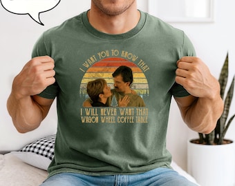 Maglietta "Harry ti presento Sally", citazione dal tavolino da caffè "Wagon Wheel", maglietta unisex