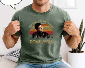 Chi sa da dove vengono i pensieri, maglietta vintage, citazione di film