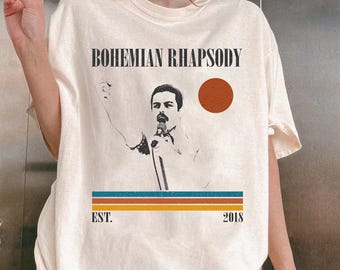 Bohemian Rhapsody Freddie Mercury T-Shirt, Vintage Rock Music Tee