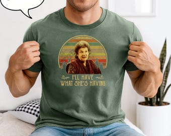 Maglietta "Quando Harry ti presento Sally", "Avrò quello che ha lei", maglietta vintage, citazione del film