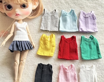 Handmade cotton vest for Blythe 1/6 dolls Pullip, ob24