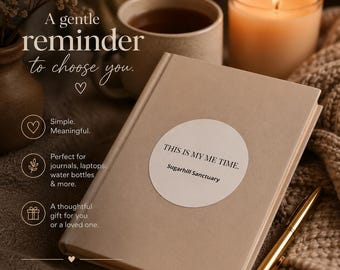 Autocollant en vinyle | Sticker citation inspirante, agenda et accessoire de journal, This Is My Me Time